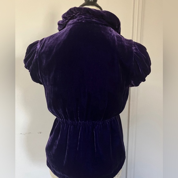 Armani Exchange NWT purple velvet top - Picture 5 of 14